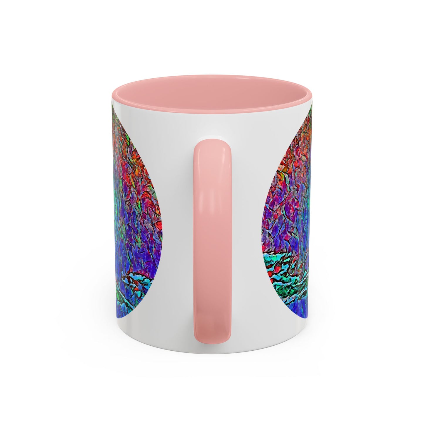 Custom Designed Pink Accent Coffee Mug Available In Two Sizes From The Night Sky Series At Intriguing Vistas