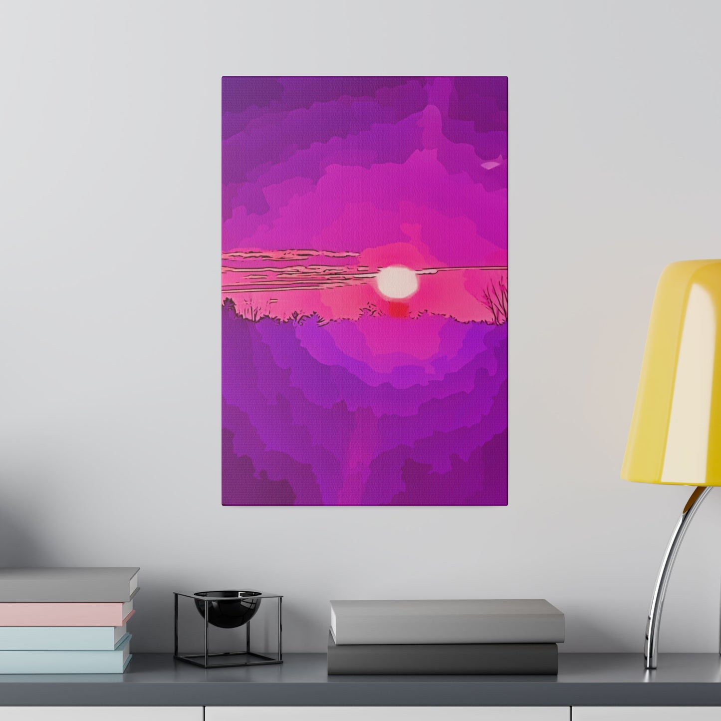 Canvas Print Sunset in Pastel - Serene Wall Art for Your Space - Intriguing Vistas