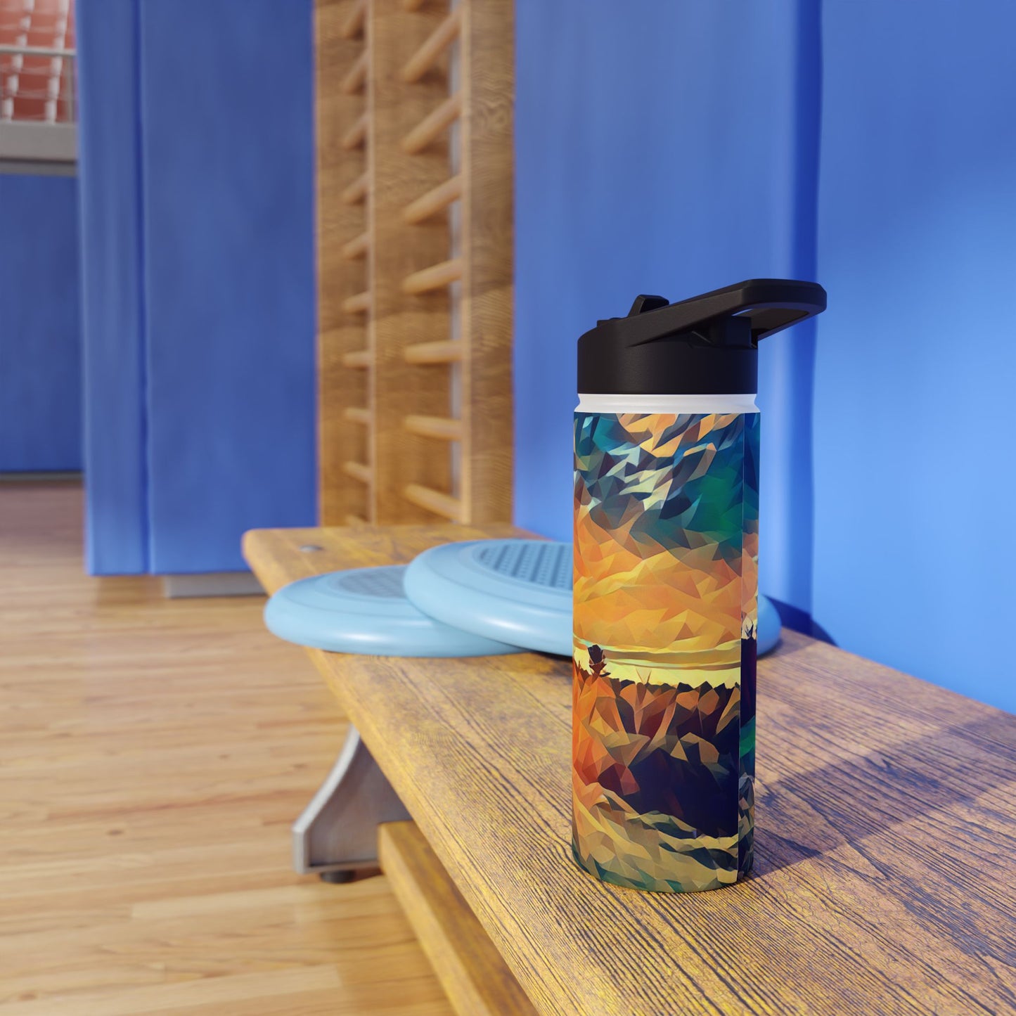 Custom Designed Stainless Steel Water Bottle Available In Three Sizes From The Sunset Series at Intriguing Vistas