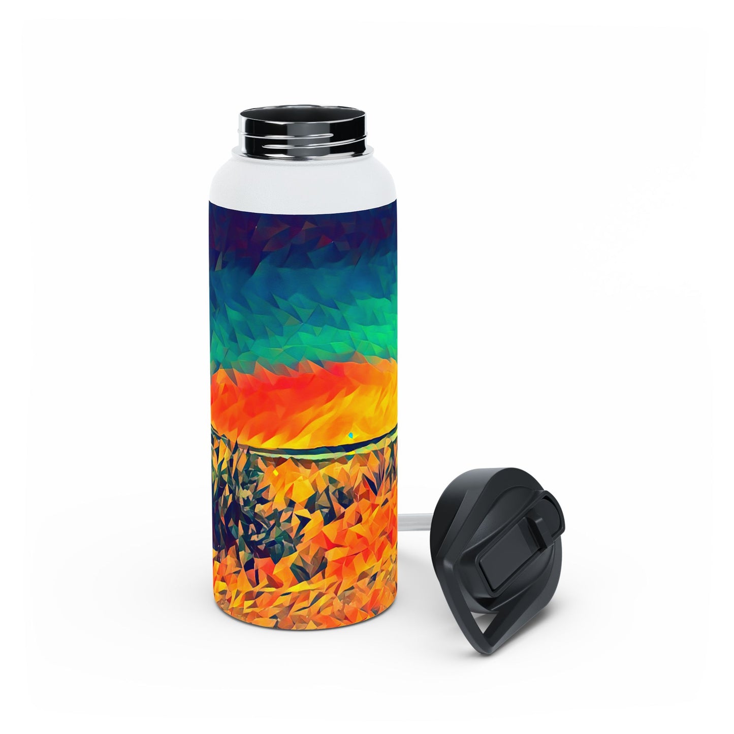 Custom Designed Stainless Steel Water Bottle Available In Three Sizes From The Night Sky Series at Intriguing Vistas
