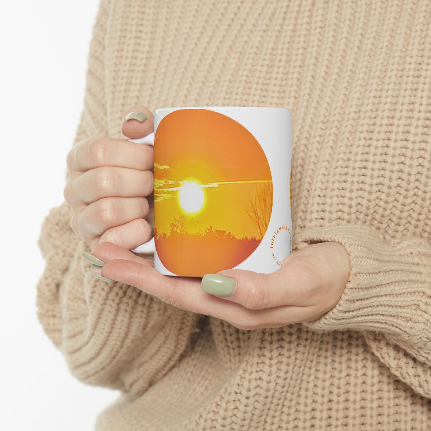 Custom Designed Ceramic Mug Available in Two Sizes From The Sunset Series at Intriguing Vistas