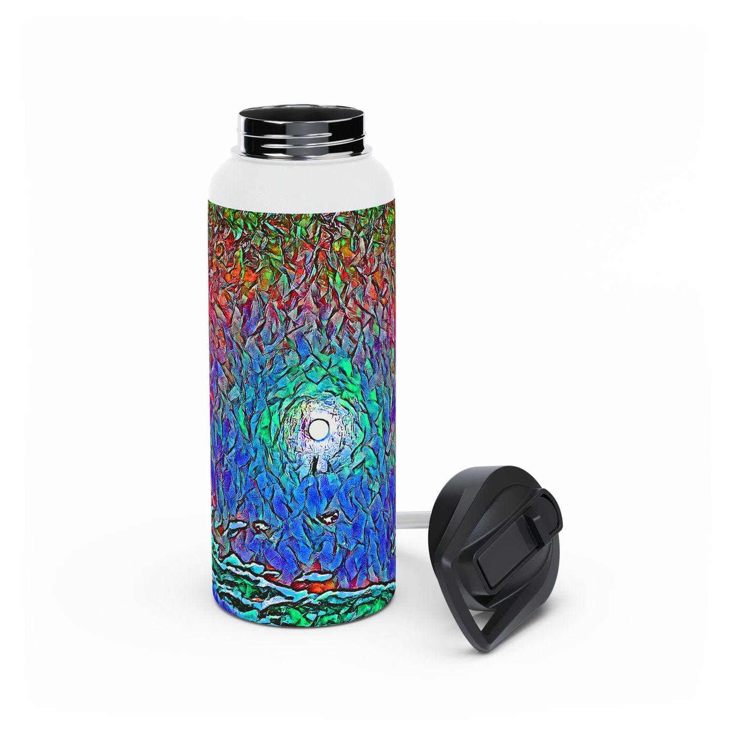Custom Designed Stainless Steel Water Bottle Available In Three Sizes From The Night Sky Series at Intriguing Vistas