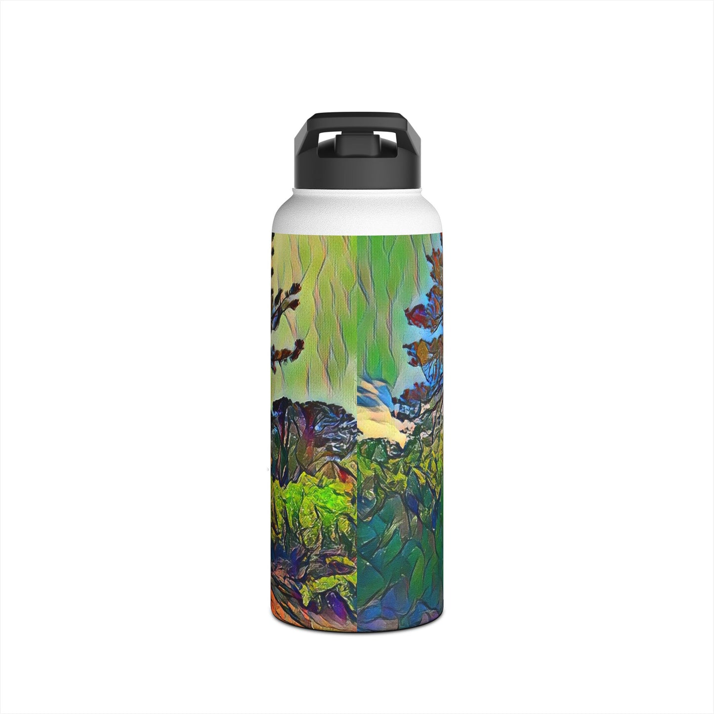 Custom Designed Stainless Steel Water Bottle Available In Three Sizes From The Scenery Series at Intriguing Vistas