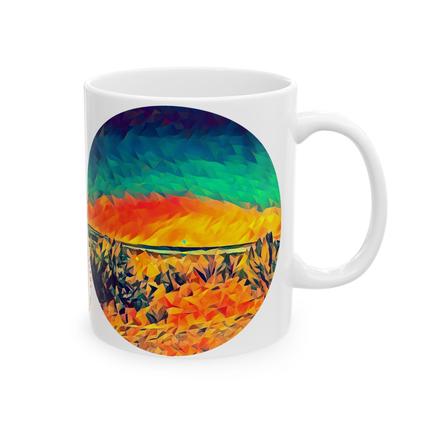 Custom Designed Ceramic Mug Available in Two Sizes From The Night Sky Series at Intriguing Vistas