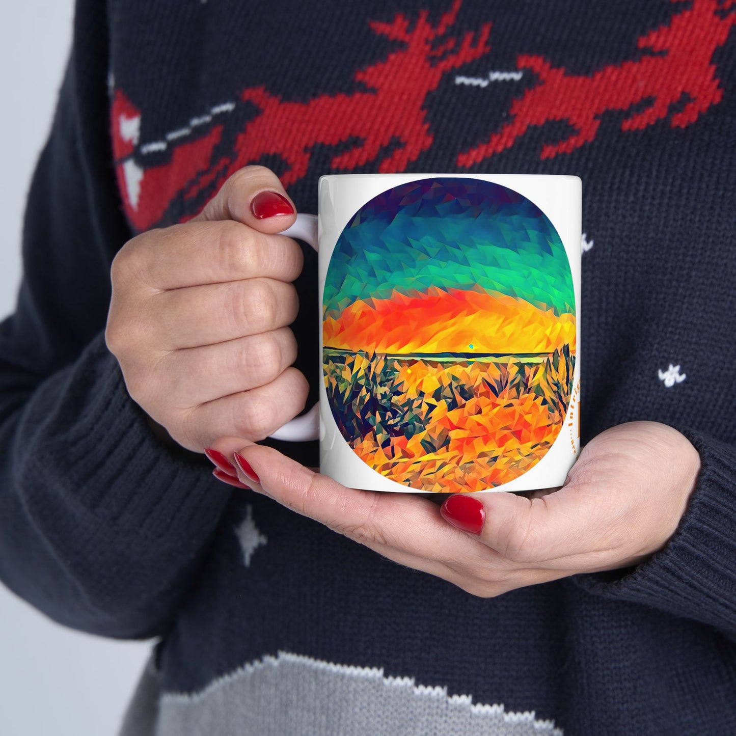 Custom Designed Ceramic Mug Available in Two Sizes From The Night Sky Series at Intriguing Vistas