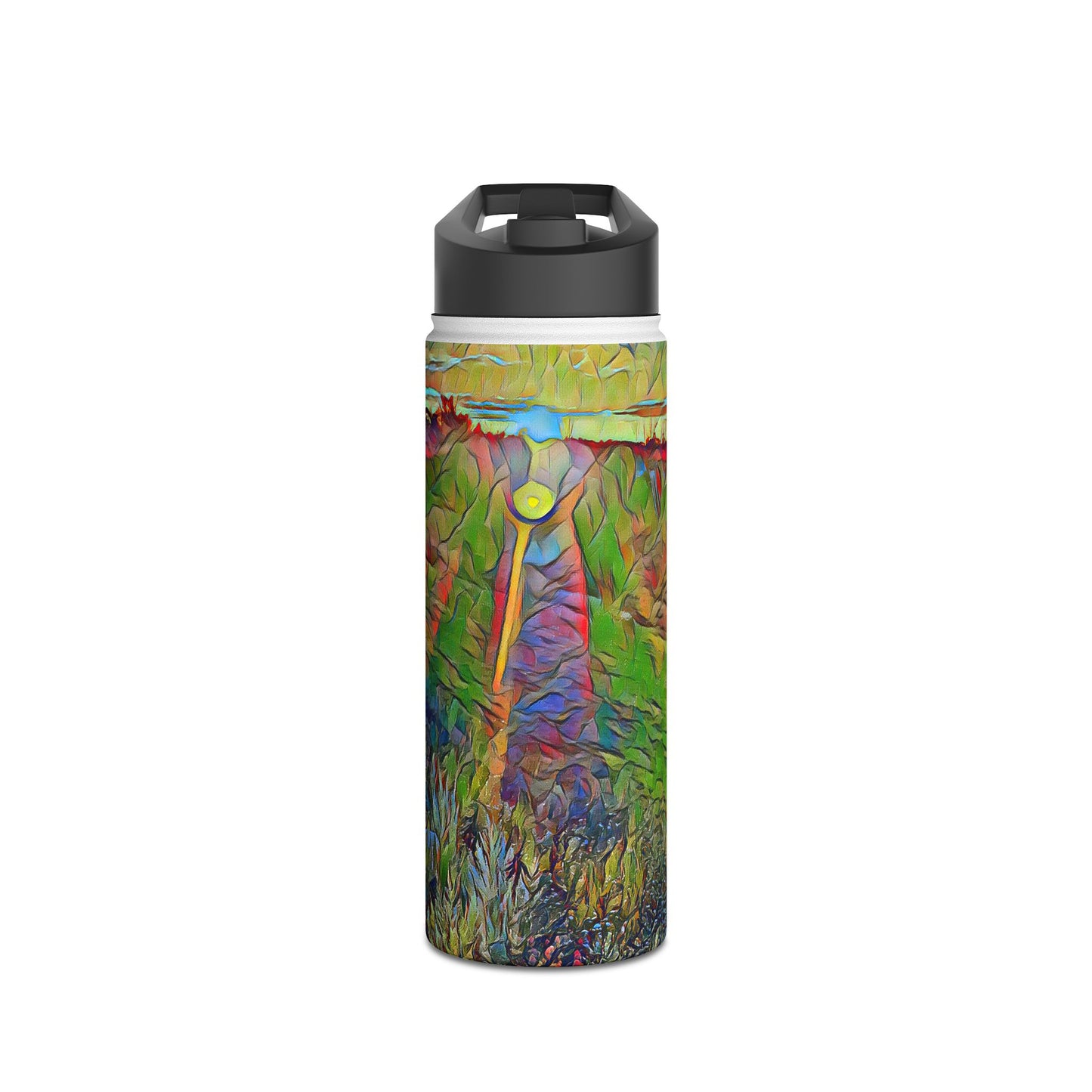 Custom Designed Stainless Steel Water Bottle Available In Three Sizes From The Sunset Series at Intriguing Vistas