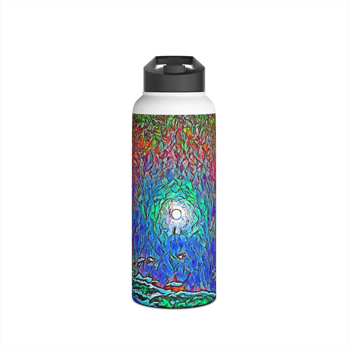 Custom Designed Stainless Steel Water Bottle Available In Three Sizes From The Night Sky Series at Intriguing Vistas