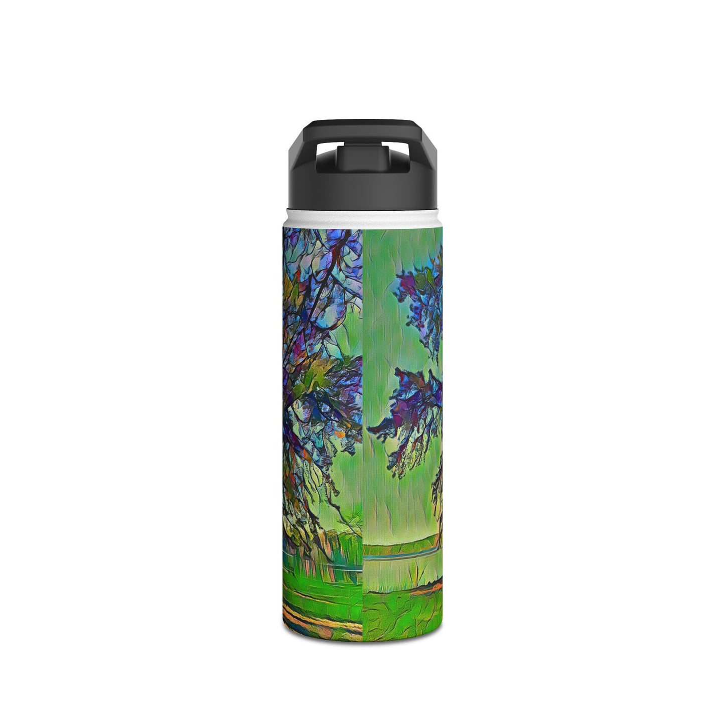 Custom Designed Stainless Steel Water Bottle Available In Three Sizes From The Scenery Series at Intriguing Vistas