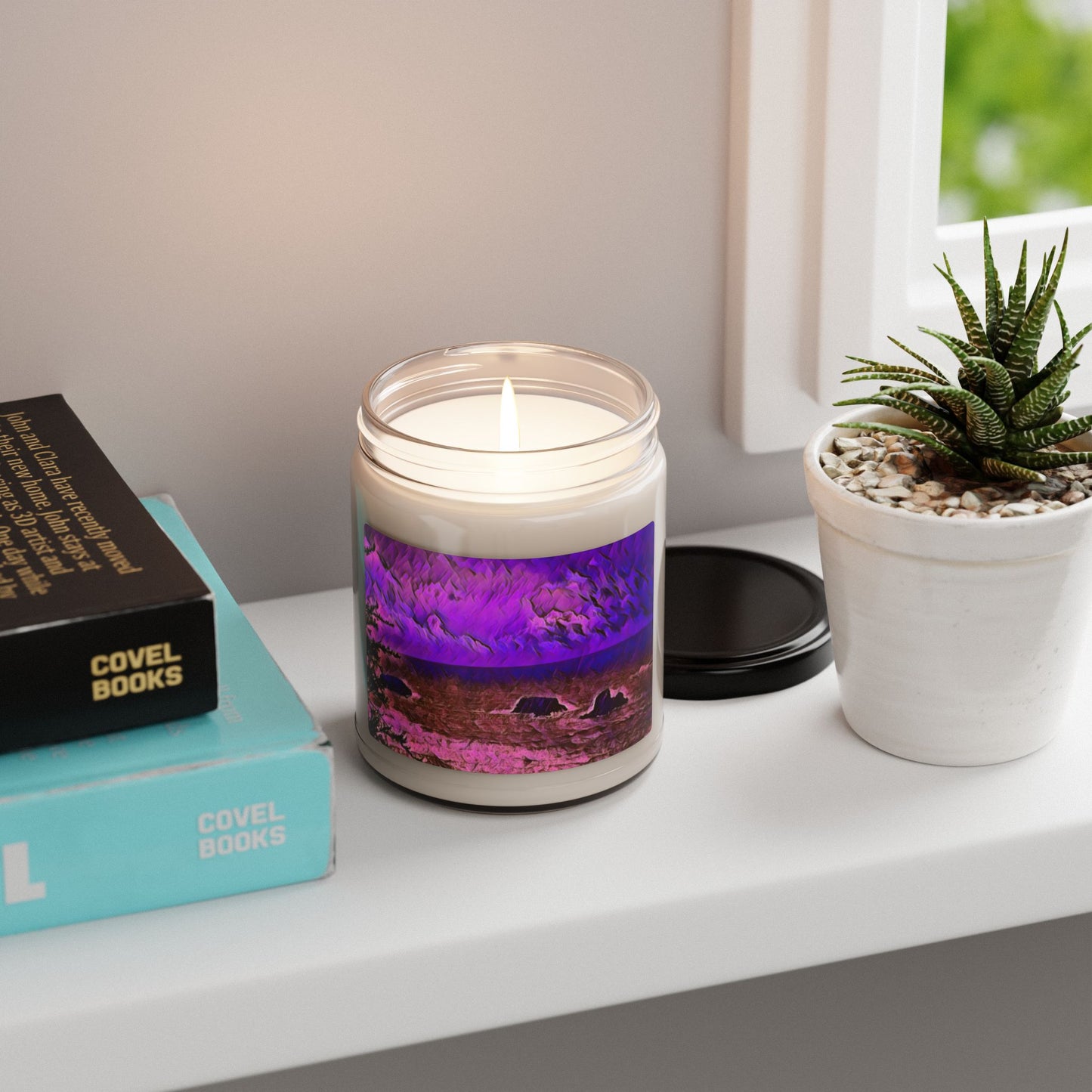 Custom Printed Candle available in five scents from the Scenery Series at Intriguing Vistas