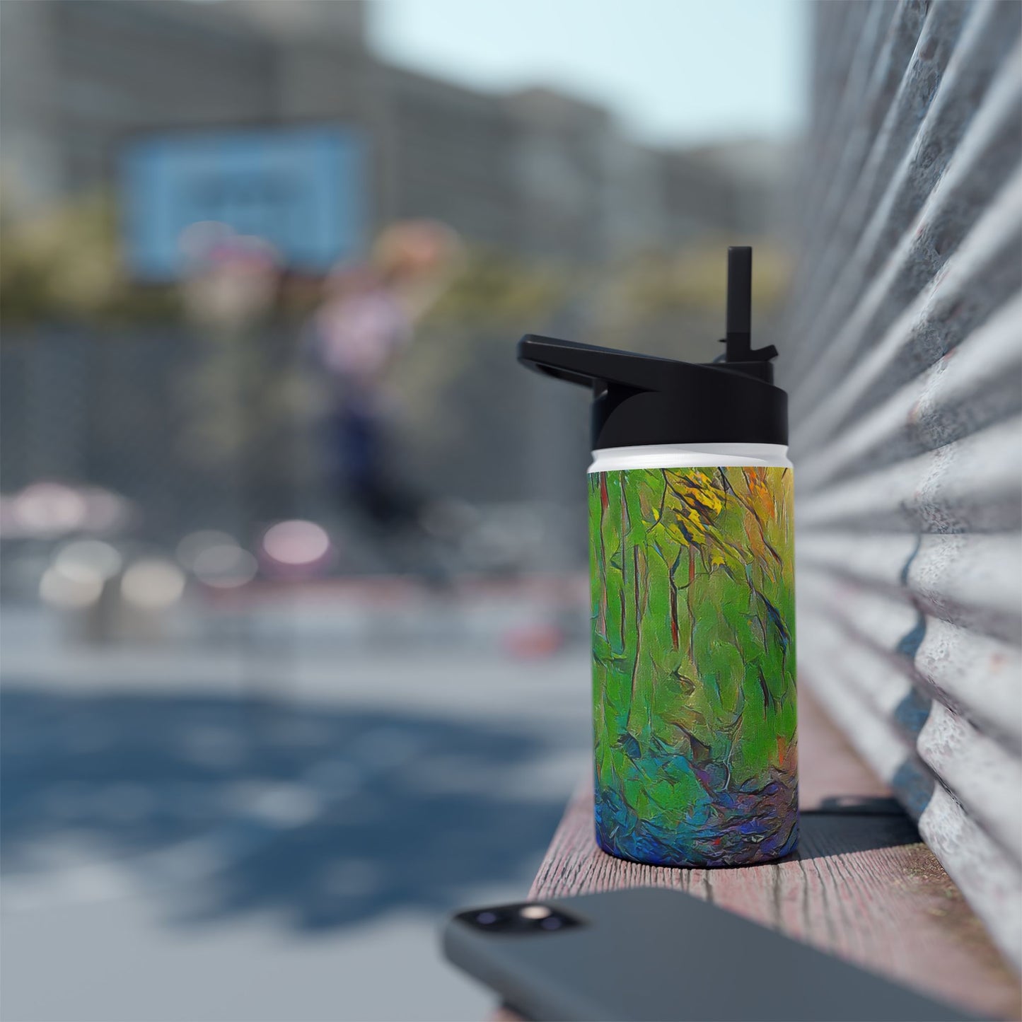 Custom Designed Stainless Steel Water Bottle Available In Three Sizes From The Scenery Series at Intriguing Vistas
