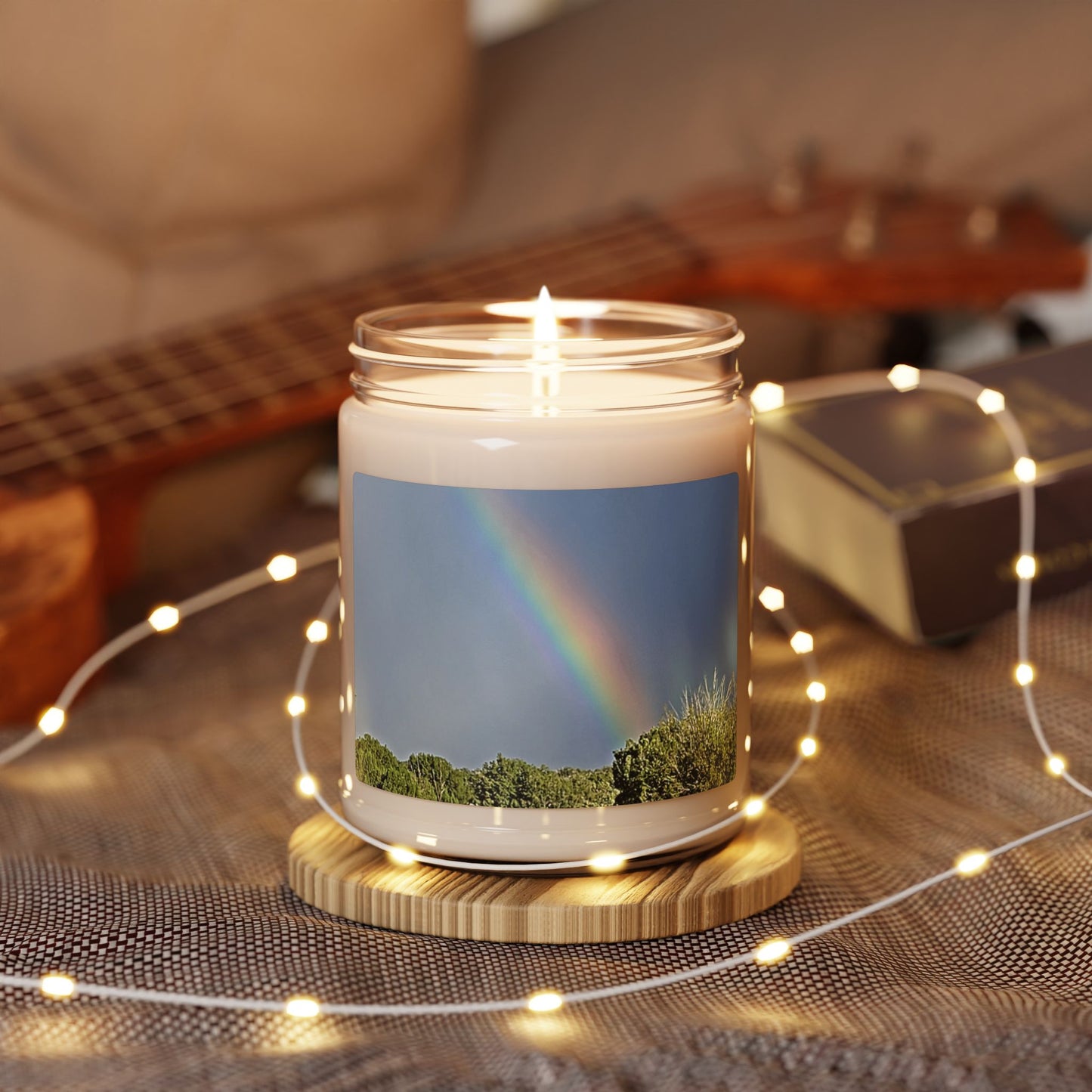 Custom Printed Candle available in five scents from the Rainbow Series at Intriguing Vistas