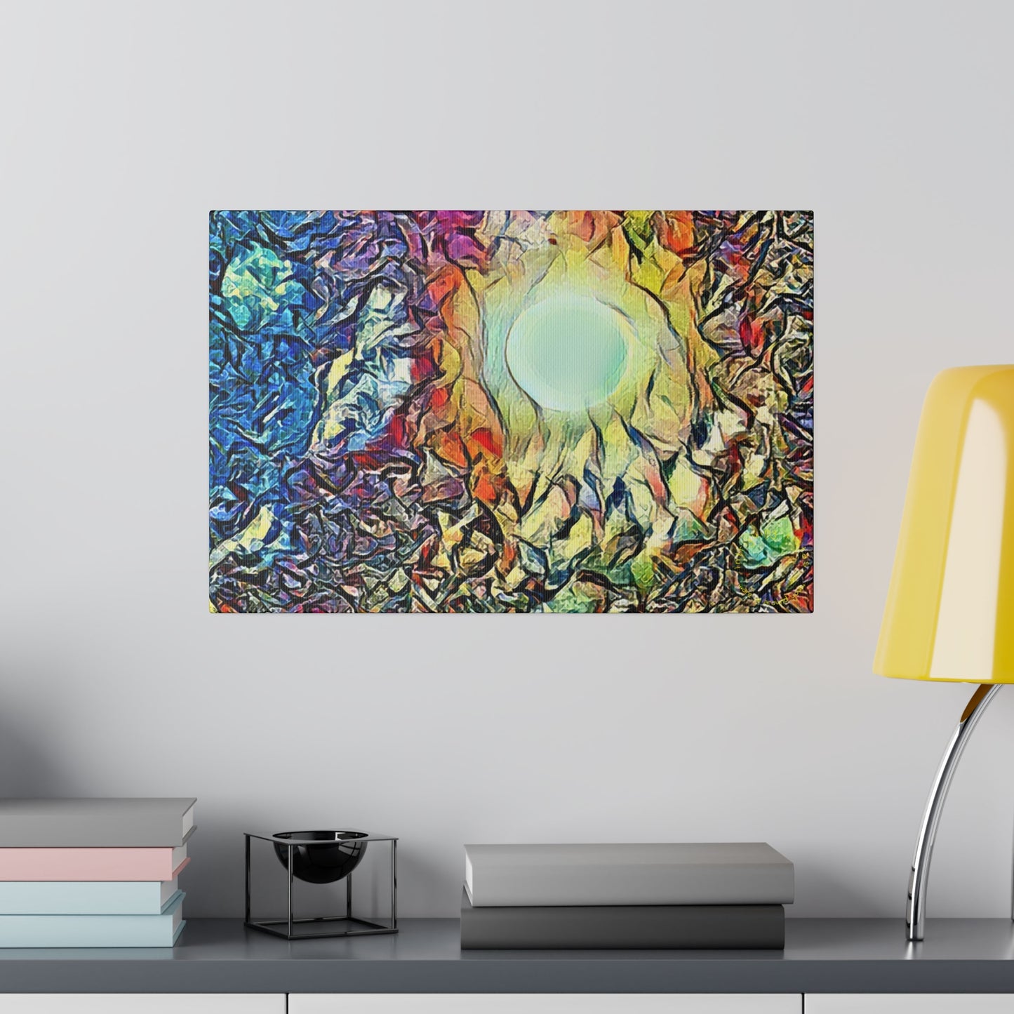 Canvas Print - Moon Through The Trees in Pastel - Intriguing Vistas