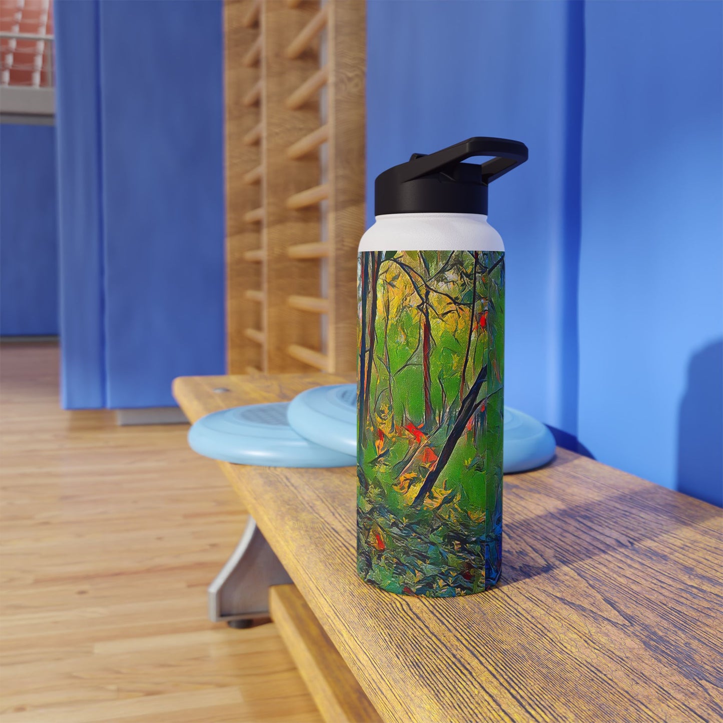 Custom Designed Stainless Steel Water Bottle Available In Three Sizes From The Scenery Series at Intriguing Vistas
