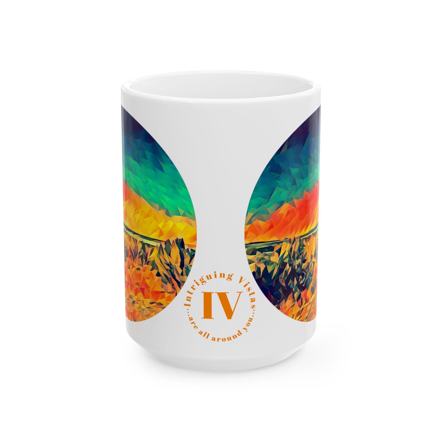 Custom Designed Ceramic Mug Available in Two Sizes From The Night Sky Series at Intriguing Vistas