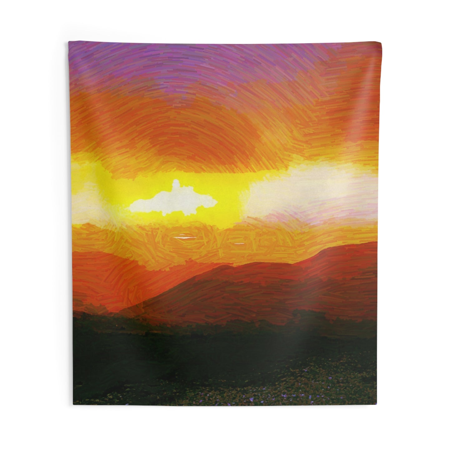 Custom Printed Wall Tapestry Available In Multiple Sizes From The Sunset Series At Intriguing Vistas - Intriguing Vistas
