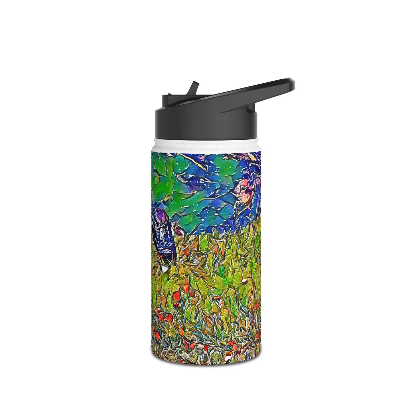 Custom Designed Stainless Steel Water Bottle Available In Three Sizes From The Wildlife Series at Intriguing Vistas