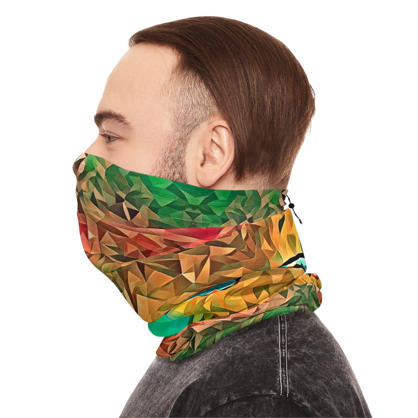 Custom Unisex Adult Winter Neck Gaiter With Drawstring From The Sunset Series At Intriguing Vistas