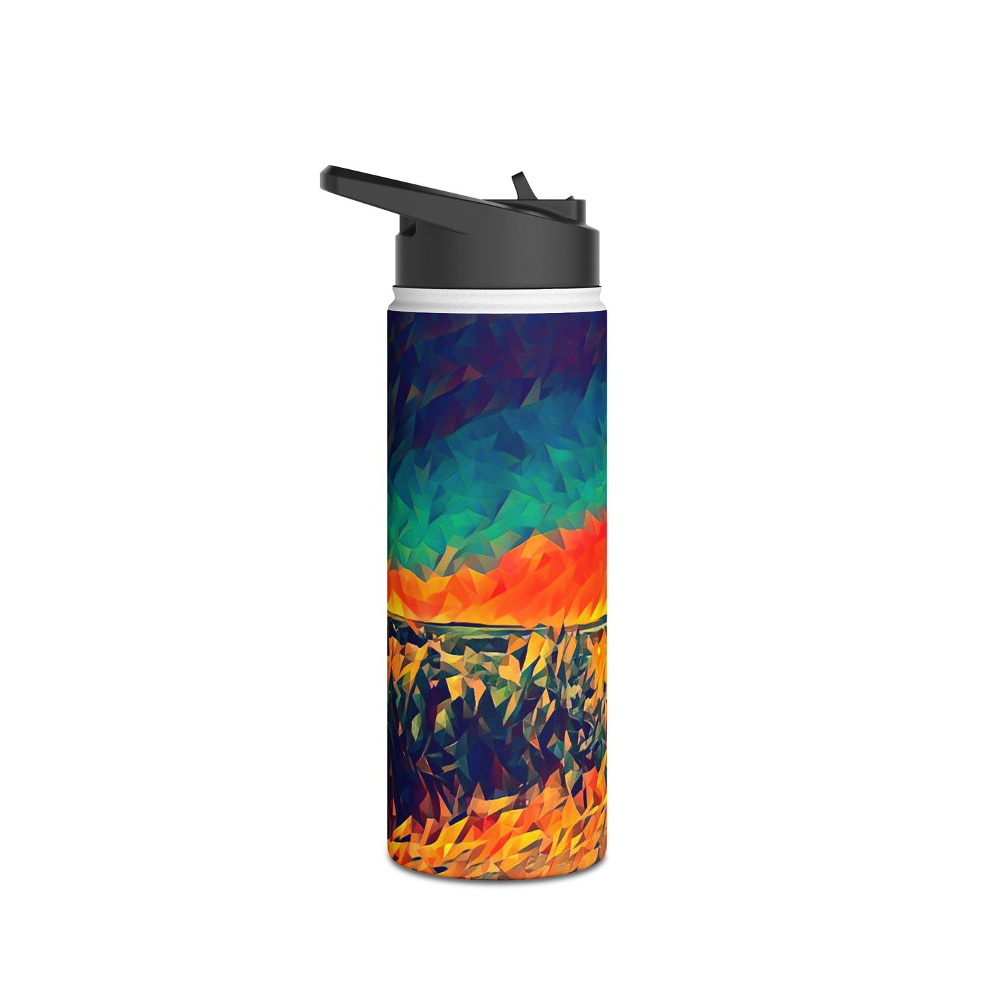 Custom Designed Stainless Steel Water Bottle Available In Three Sizes From The Night Sky Series at Intriguing Vistas