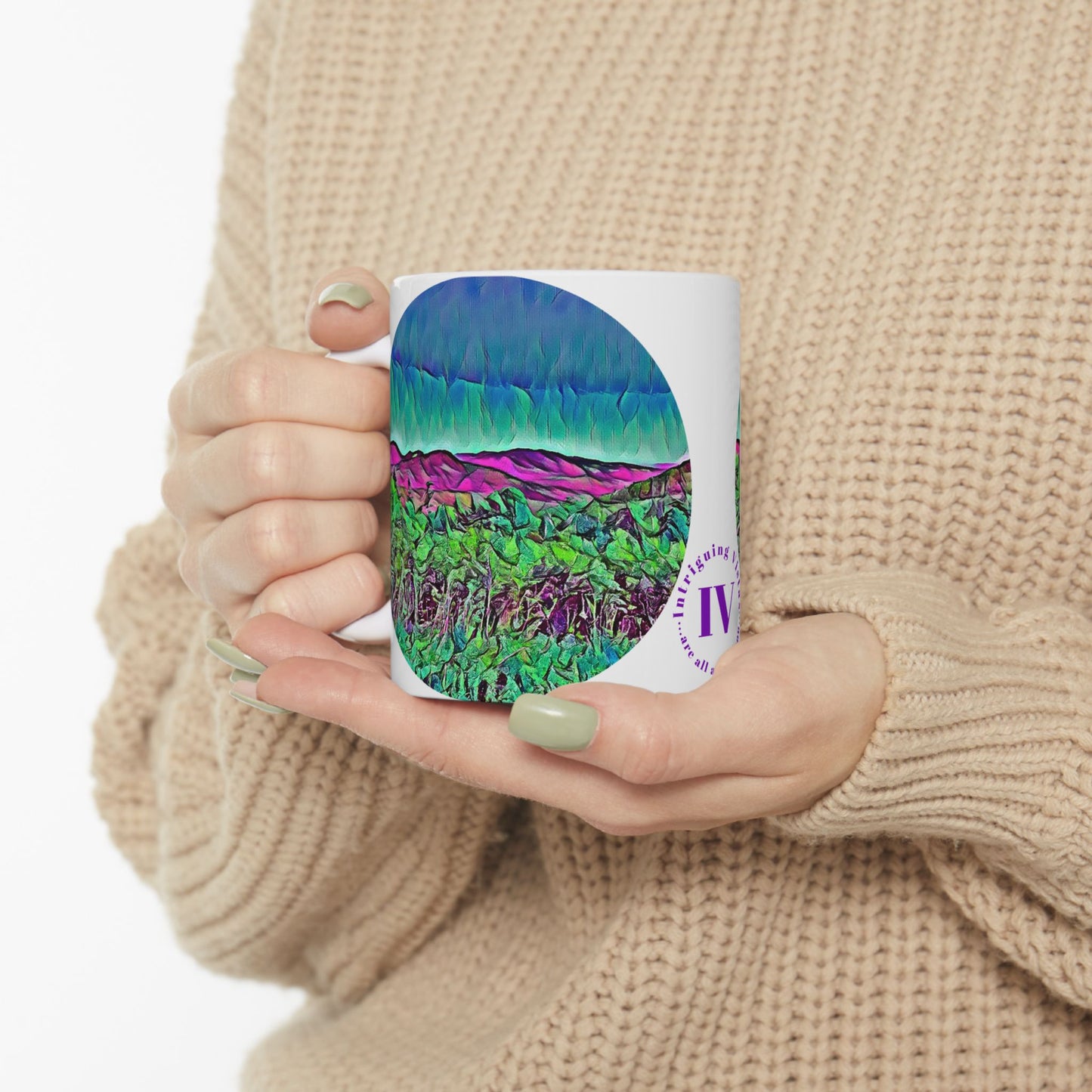 Custom Designed Ceramic Mug Available in Two Sizes From The Scenery Series at Intriguing Vistas