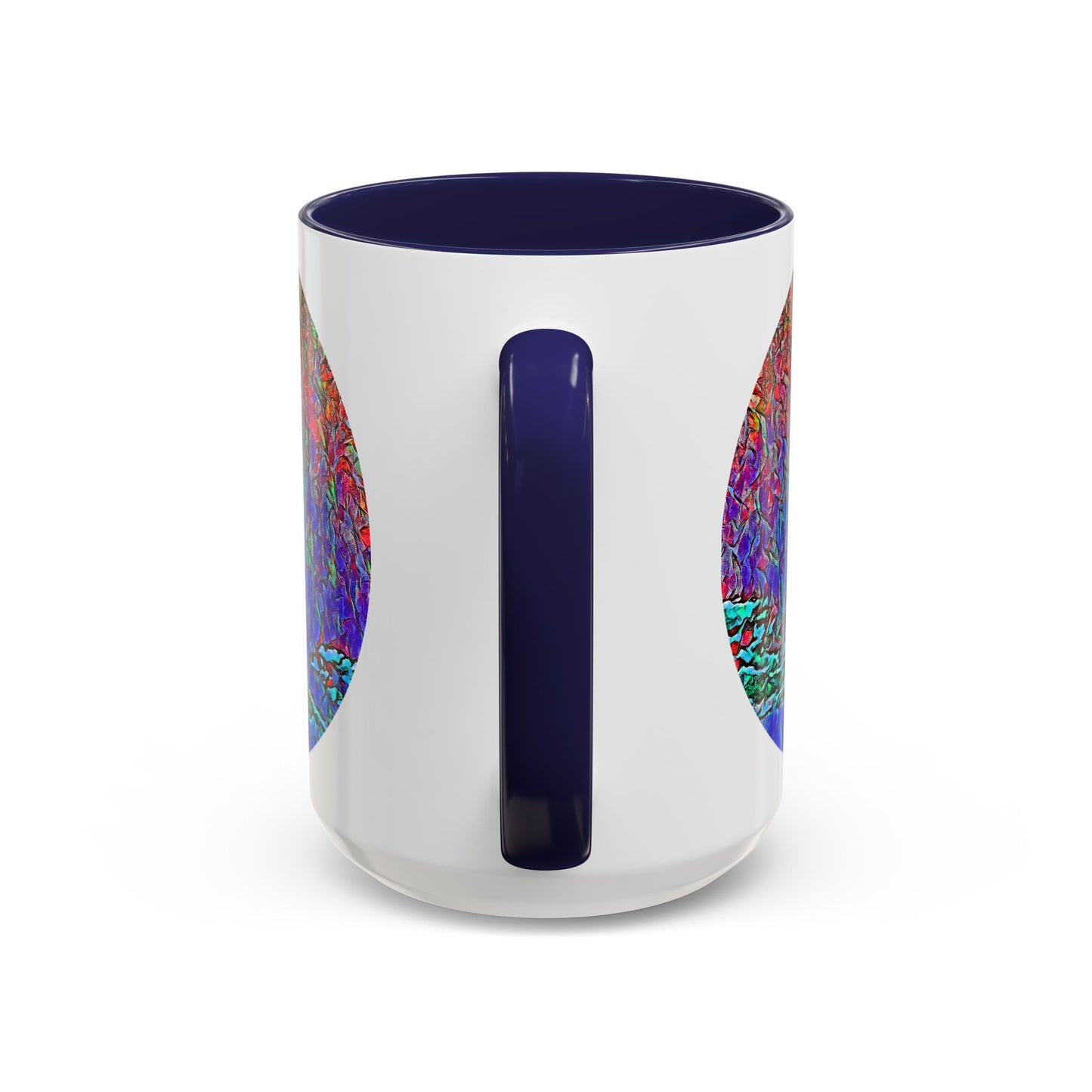 Custom Designed Navy Accent Coffee Mug Available In Two Sizes From The Night Sky Series At Intriguing Vistas