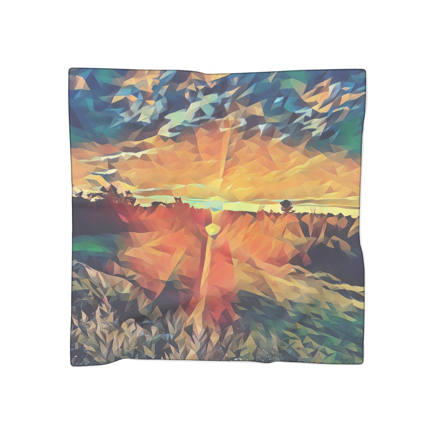 Custom Designed Scarf Available In Two Sizes From The Sunset Series at Intriguing Vistas