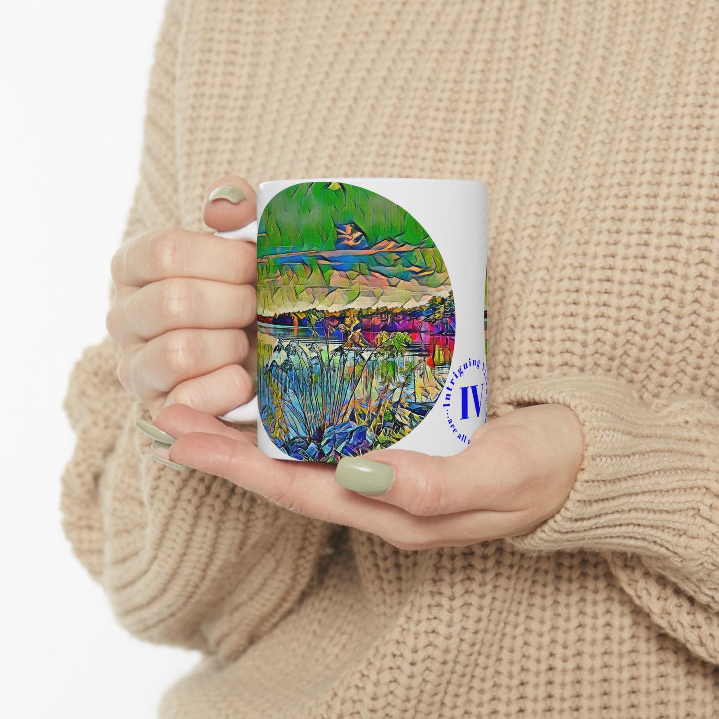 Custom Designed Ceramic Mug Available in Two Sizes From The Scenery Series at Intriguing Vistas