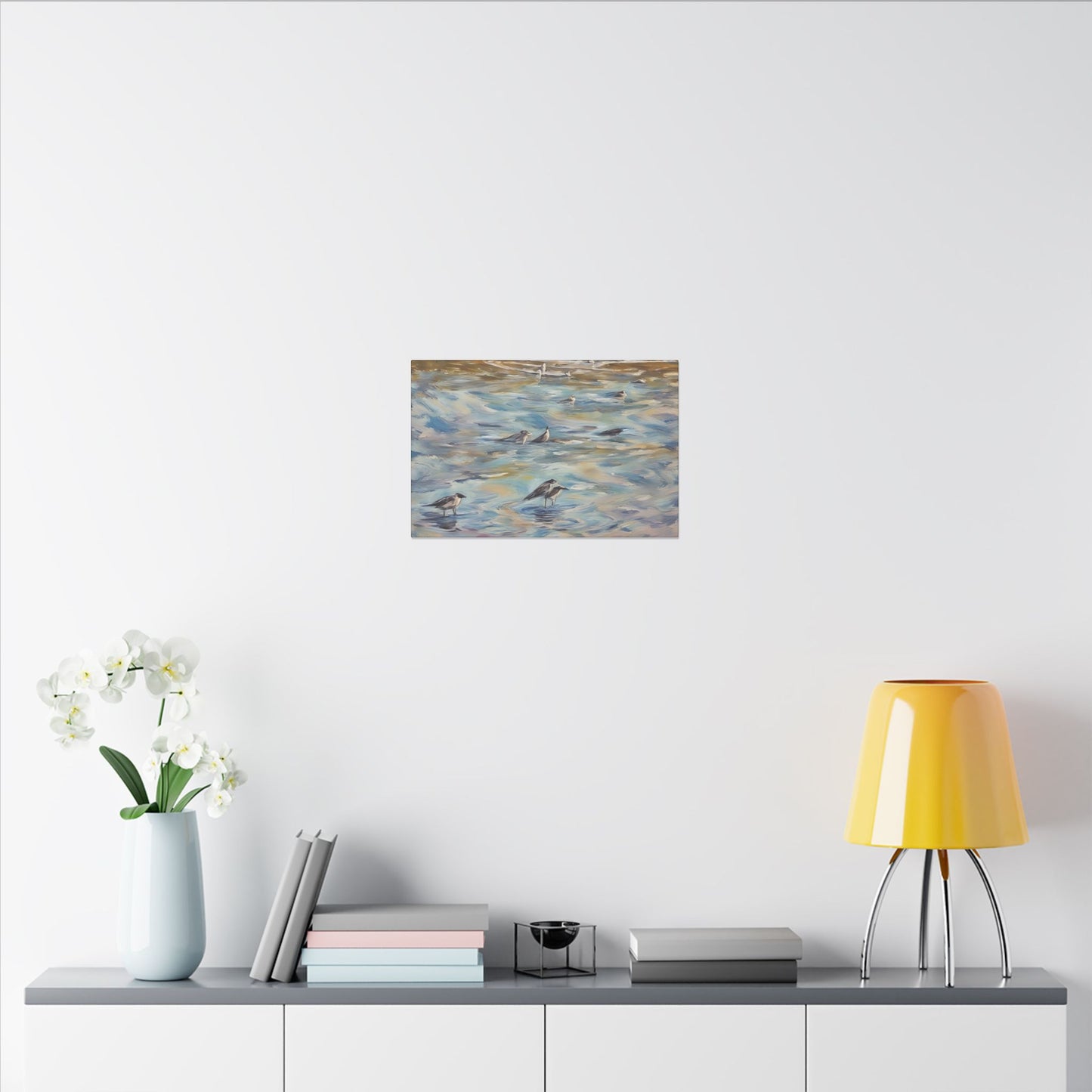 Canvas Print - Morning Gulls in Pastel