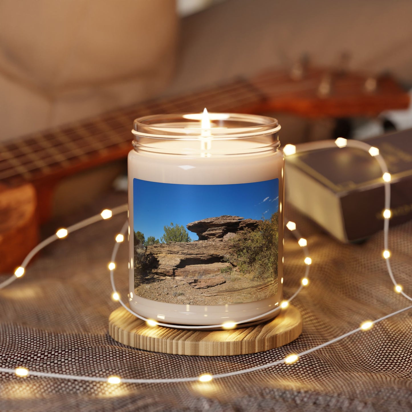 Custom Printed Candle available in five scents from the Scenery Series at Intriguing Vistas