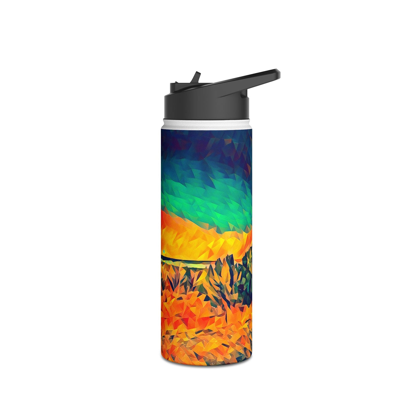 Custom Designed Stainless Steel Water Bottle Available In Three Sizes From The Night Sky Series at Intriguing Vistas