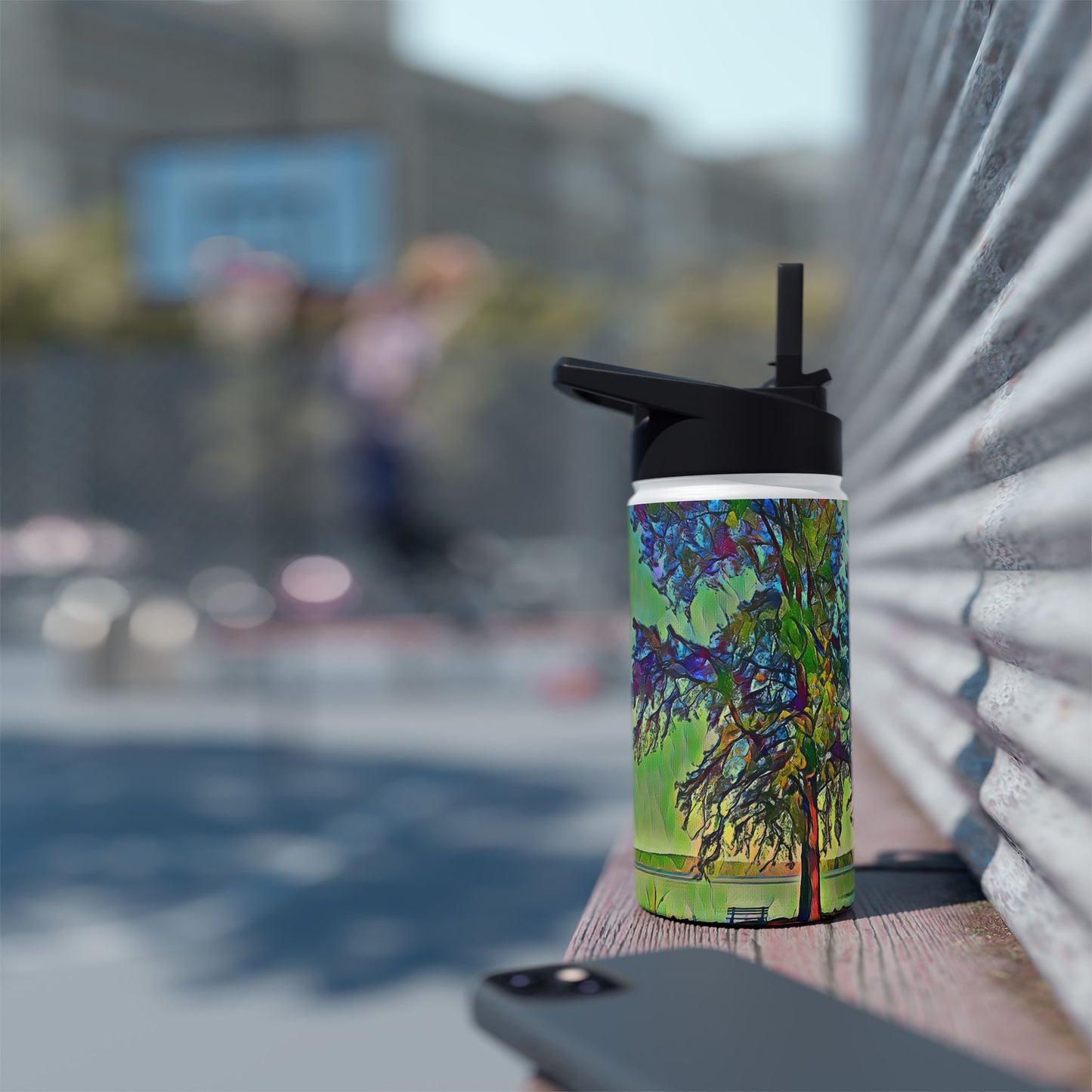 Custom Designed Stainless Steel Water Bottle Available In Three Sizes From The Scenery Series at Intriguing Vistas