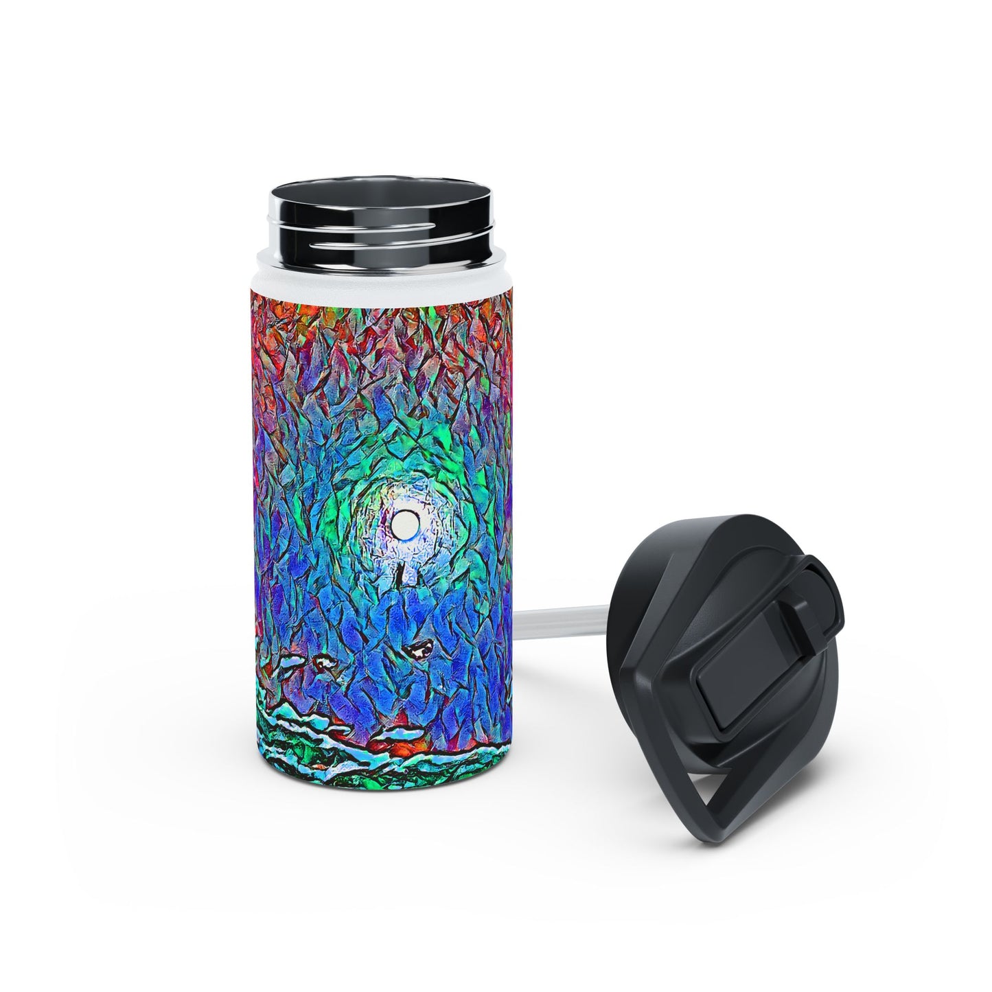 Custom Designed Stainless Steel Water Bottle Available In Three Sizes From The Night Sky Series at Intriguing Vistas