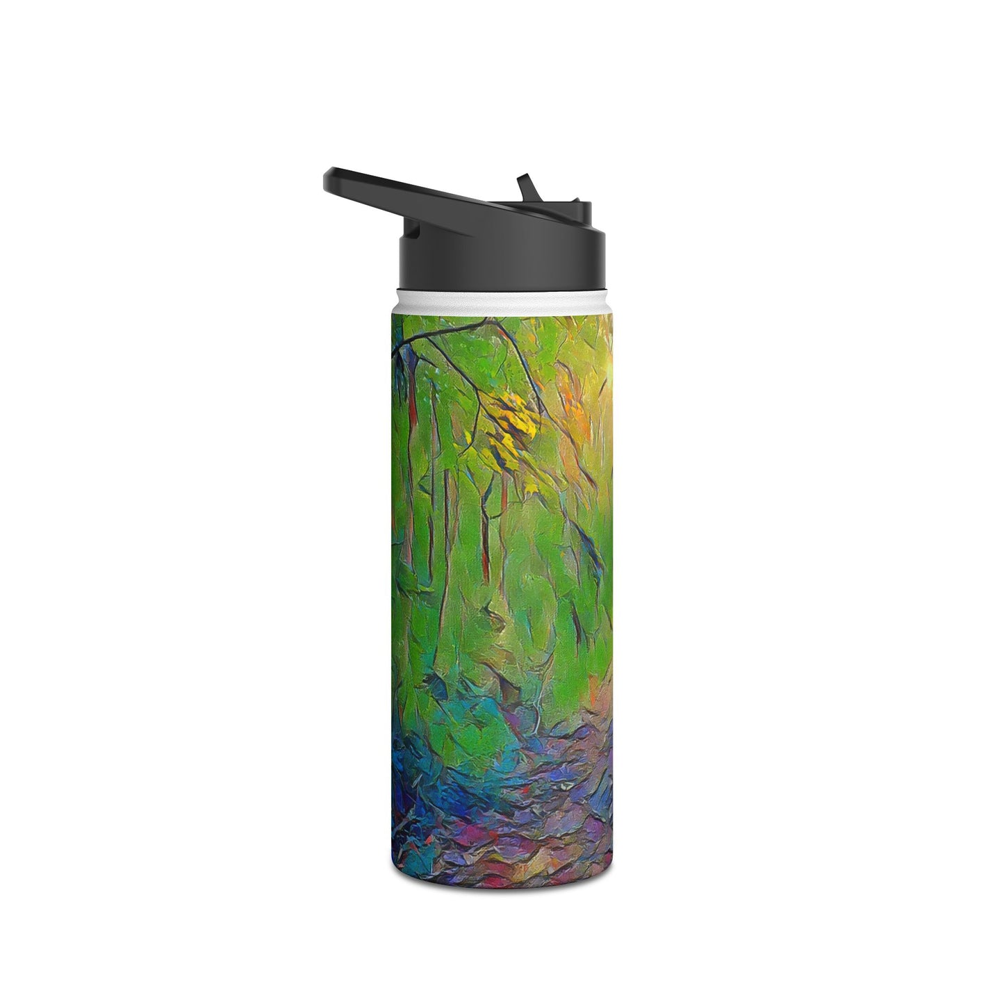 Custom Designed Stainless Steel Water Bottle Available In Three Sizes From The Scenery Series at Intriguing Vistas