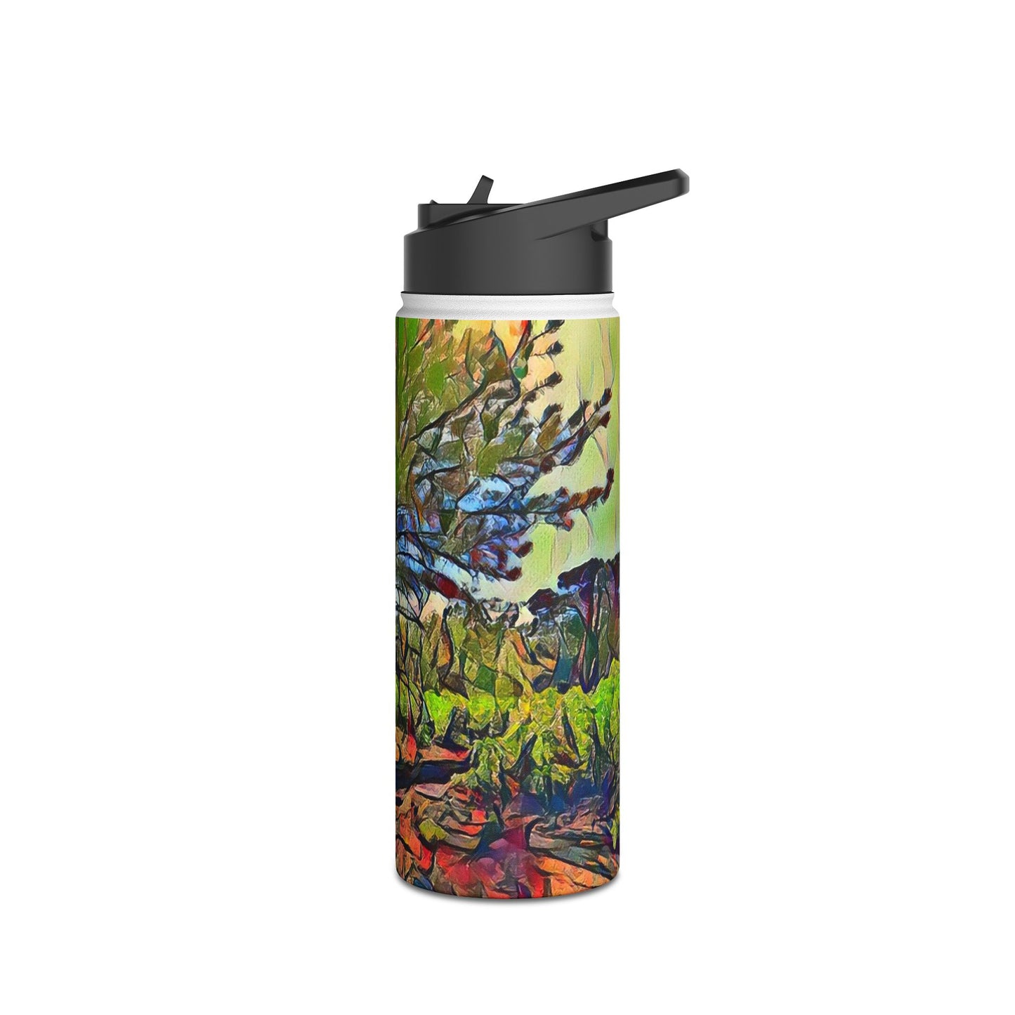 Custom Designed Stainless Steel Water Bottle Available In Three Sizes From The Scenery Series at Intriguing Vistas