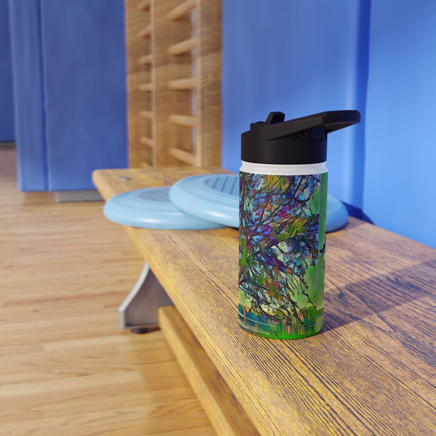 Custom Designed Stainless Steel Water Bottle Available In Three Sizes From The Scenery Series at Intriguing Vistas
