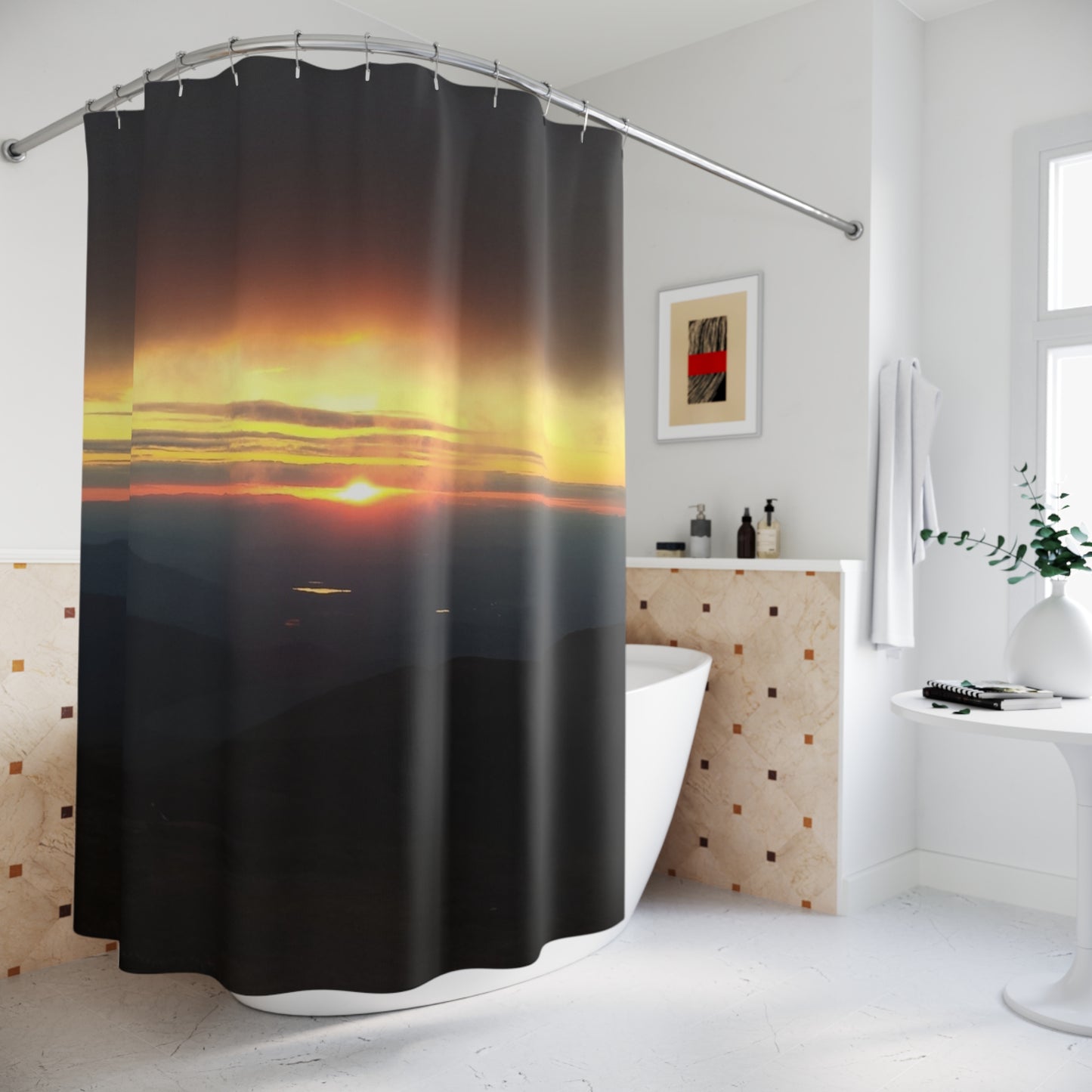 Mt Washington Sunset Shower Curtain - Stunning Design for Bathrooms That Make A Statement
