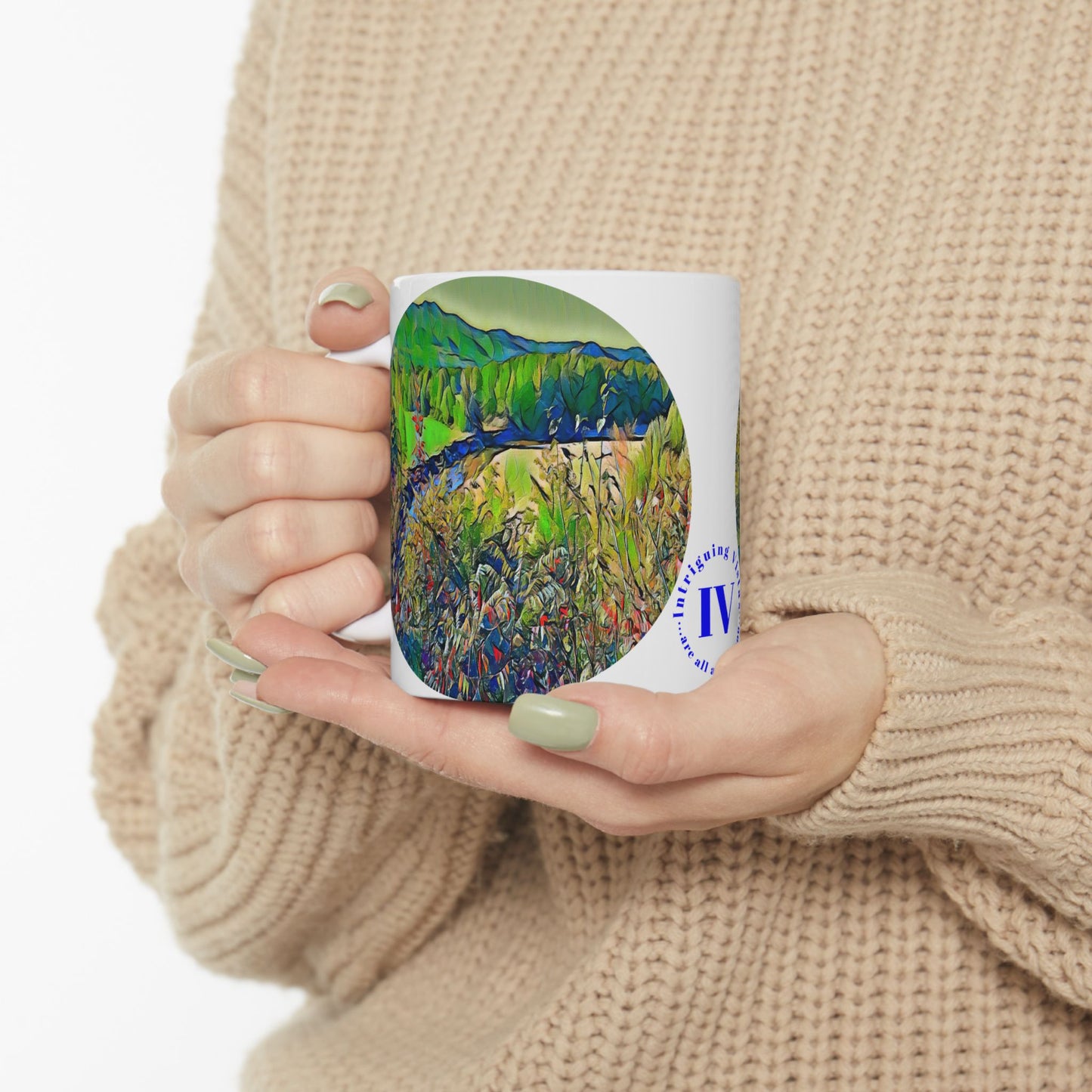 Custom Designed Ceramic Mug Available in Two Sizes From The Scenery Series at Intriguing Vistas