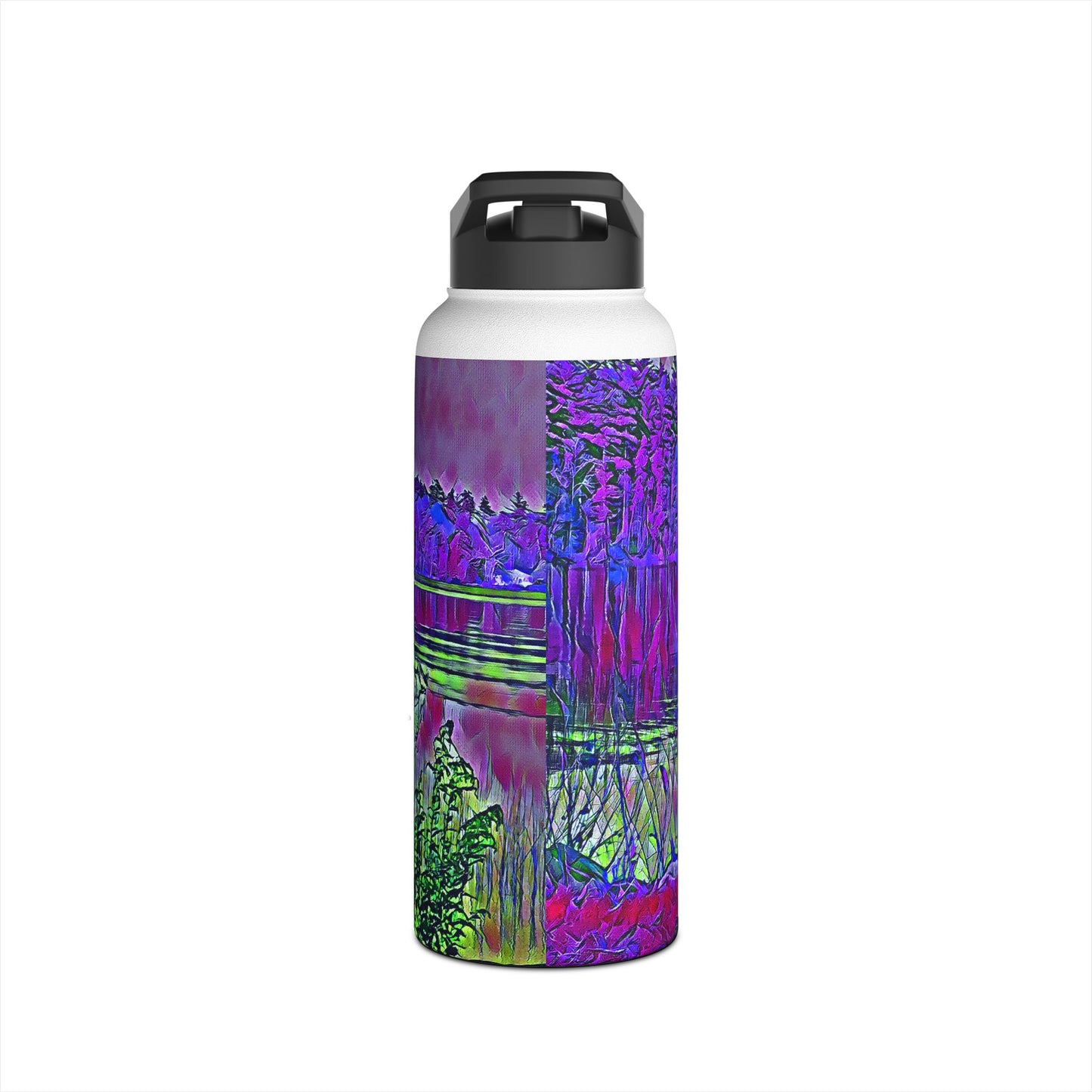 Custom Designed Stainless Steel Water Bottle Available In Three Sizes From The Scenery Series at Intriguing Vistas