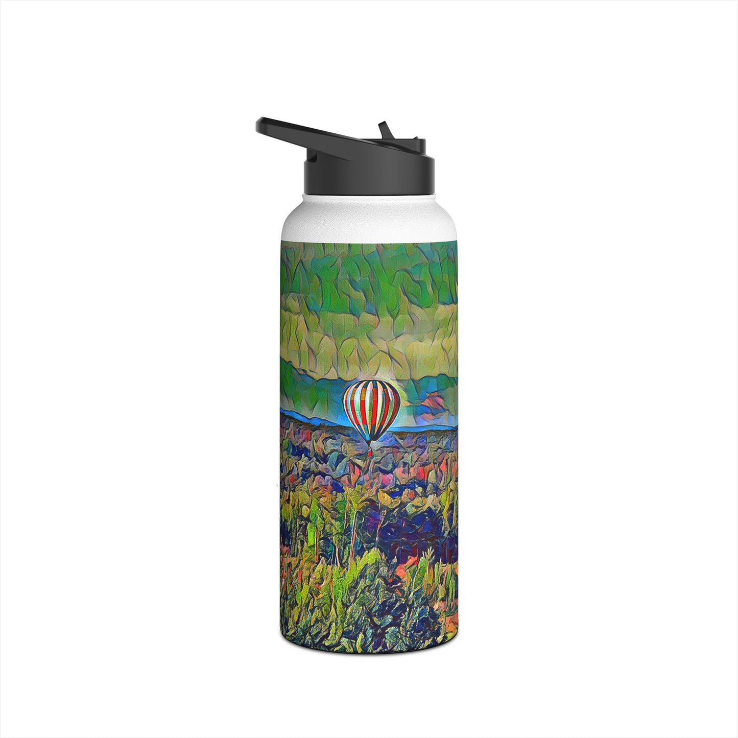 Custom Designed Stainless Steel Water Bottle Available In Three Sizes From The Scenery Series at Intriguing Vistas