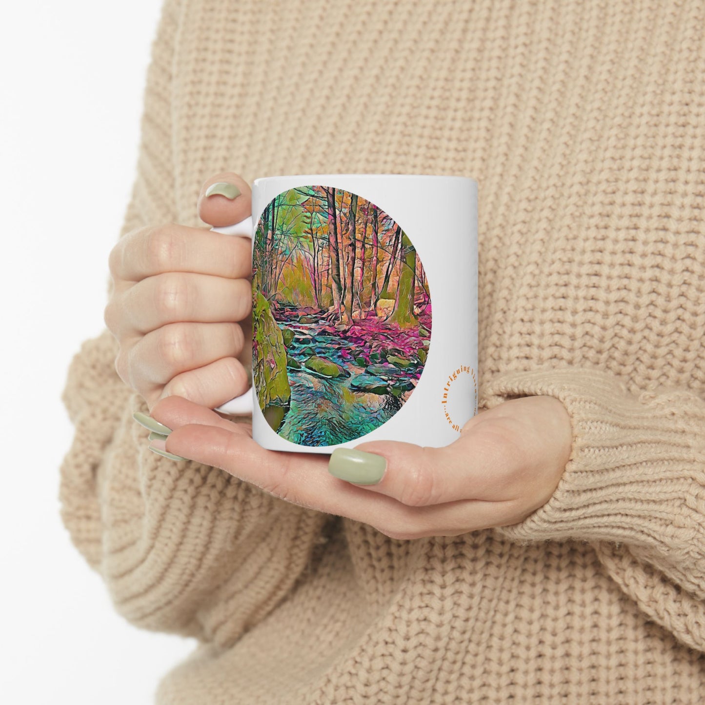 Custom Designed Ceramic Mug Available in Two Sizes From The Scenery Series at Intriguing Vistas