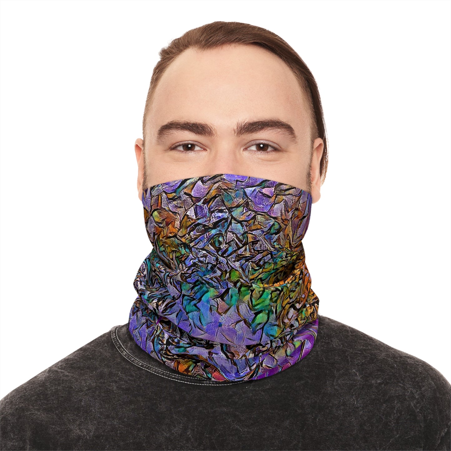 Custom Unisex Adult Winter Neck Gaiter With Drawstring From The Night Sky Series At Intriguing Vistas