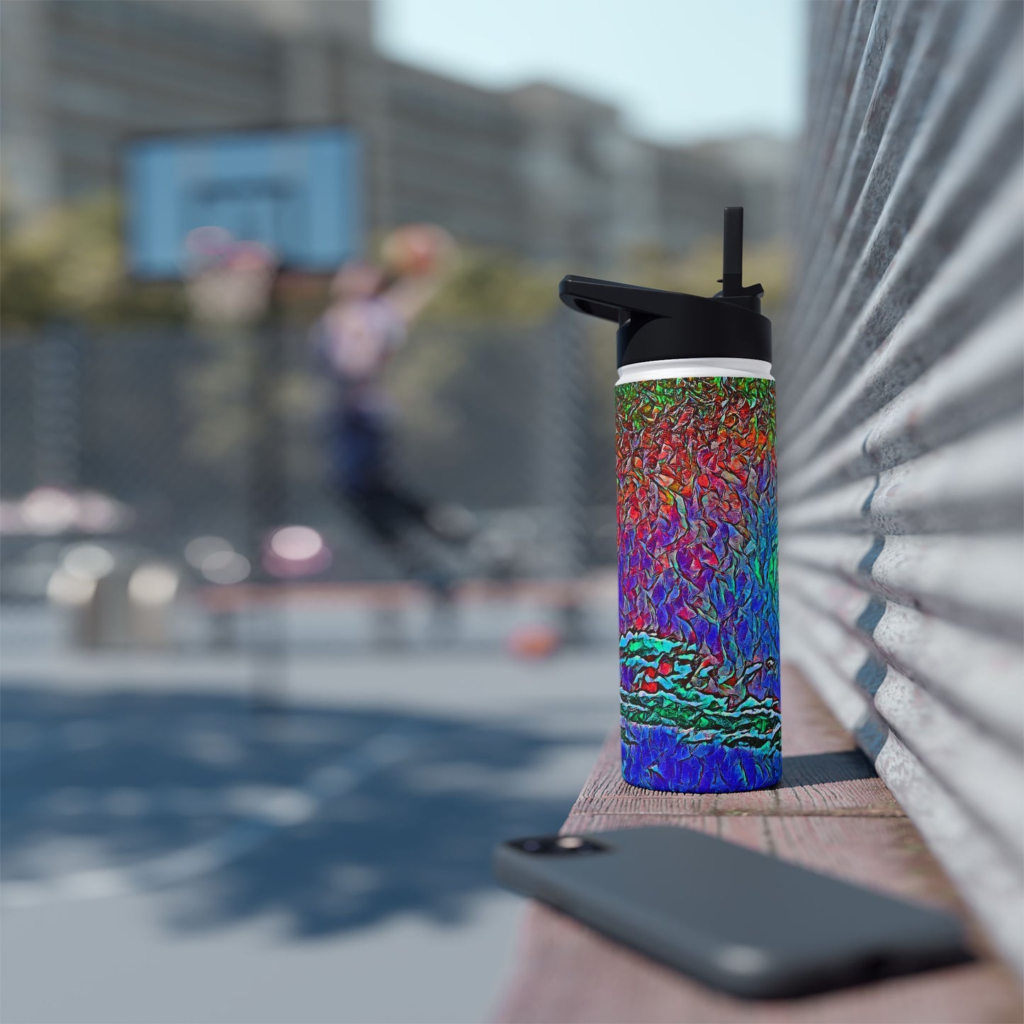 Custom Designed Stainless Steel Water Bottle Available In Three Sizes From The Night Sky Series at Intriguing Vistas