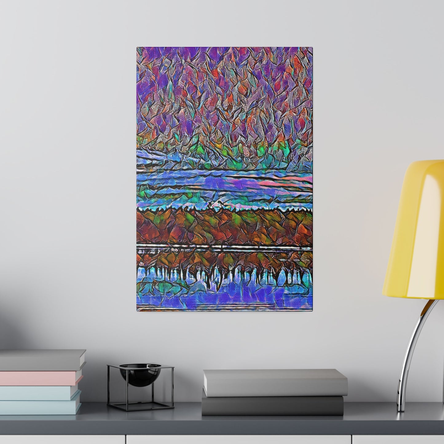 Lake Massabesic Canvas Print - Pastel Art Decor - Intriguing Vistas