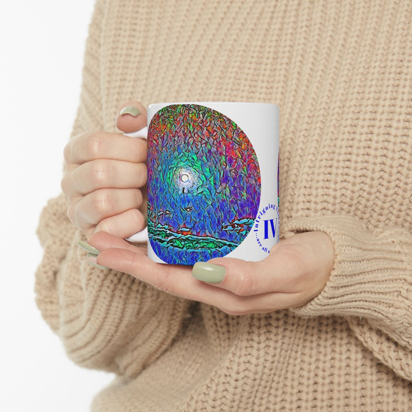 Custom Designed Ceramic Mug Available in Two Sizes From The Night Sky Series at Intriguing Vistas