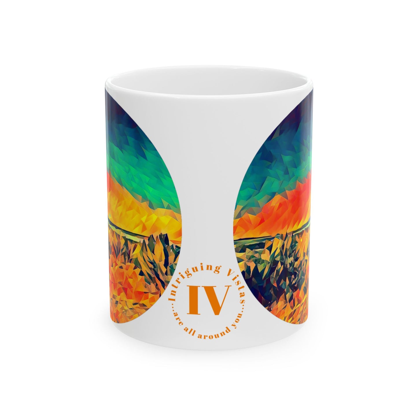 Custom Designed Ceramic Mug Available in Two Sizes From The Night Sky Series at Intriguing Vistas