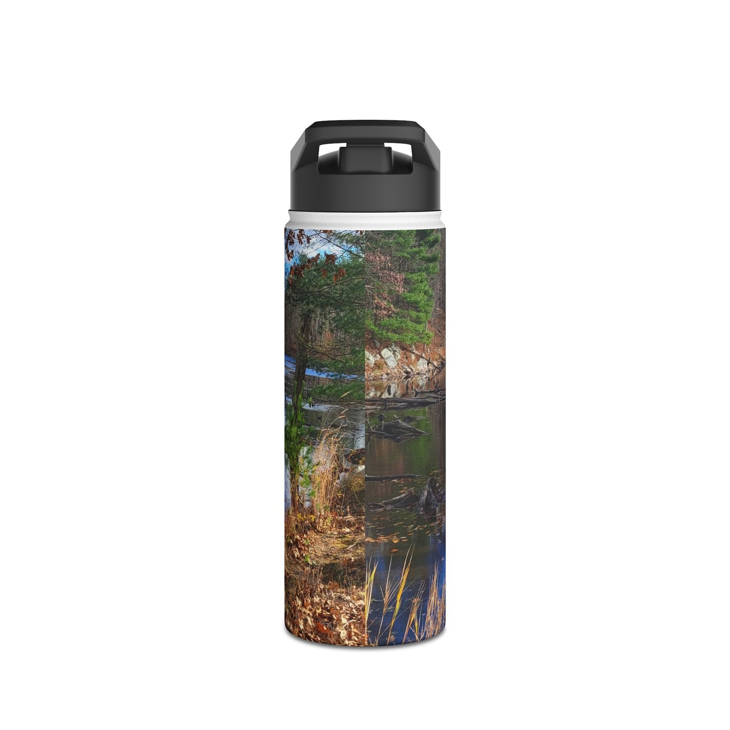 Custom Designed Stainless Steel Water Bottle Available In Three Sizes From The Scenery Series at Intriguing Vistas