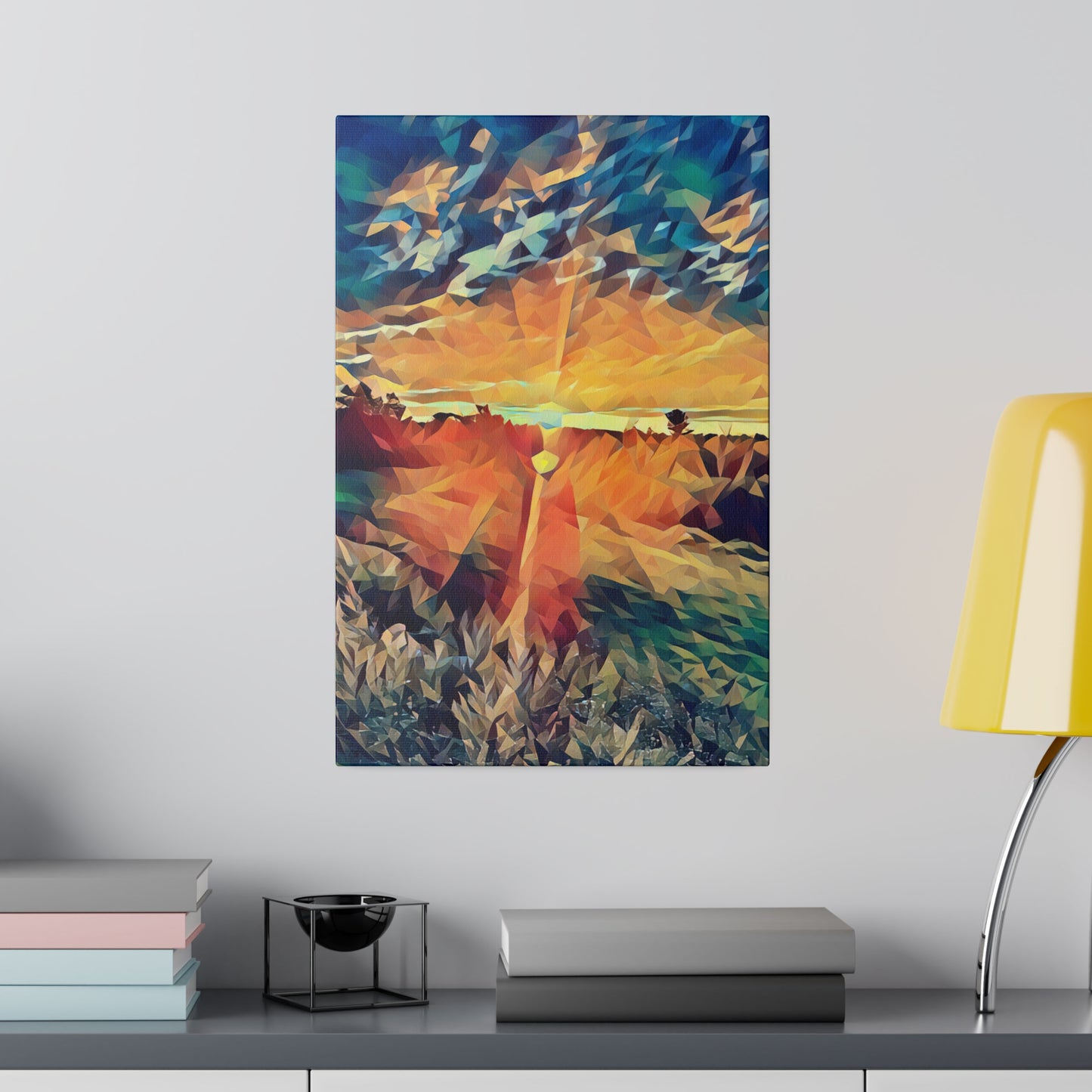 Canvas Print - Sunset in Pittsfield Poly Art