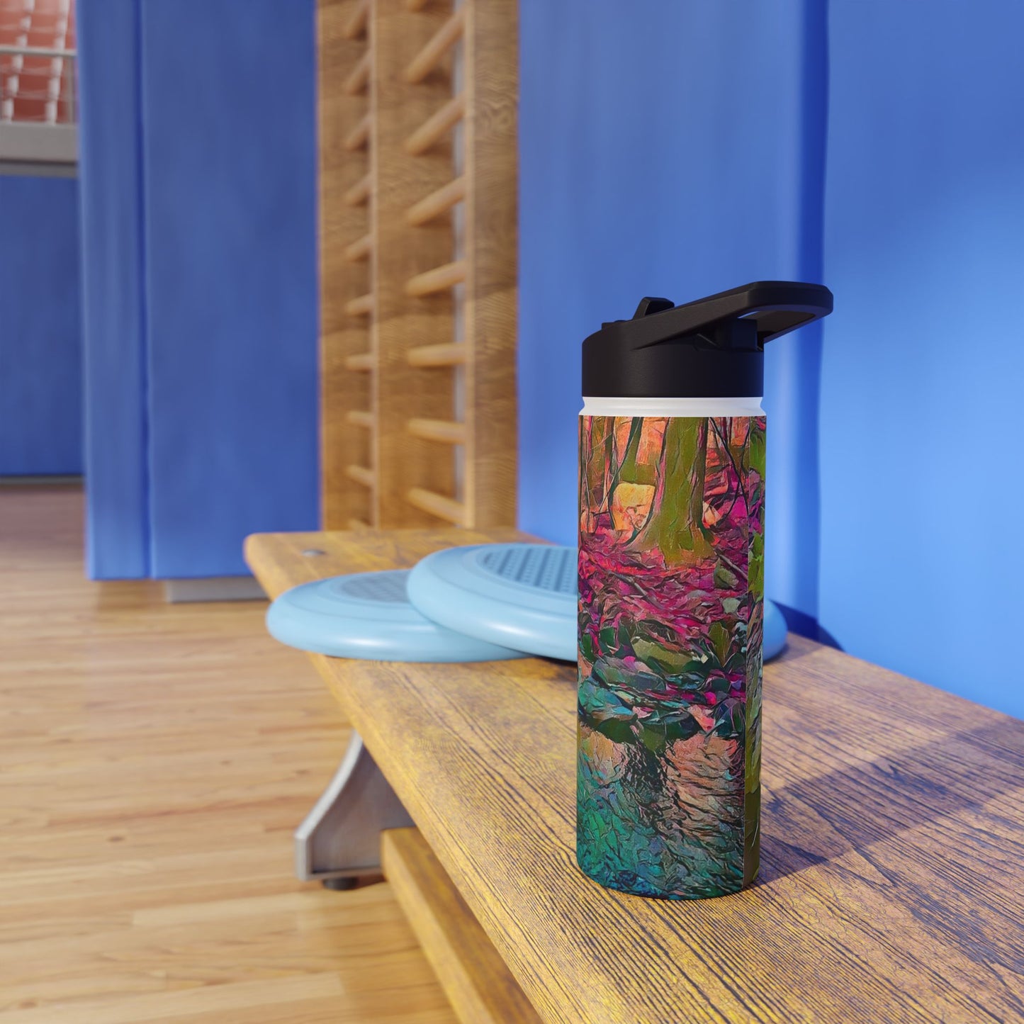 Custom Designed Stainless Steel Water Bottle Available In Three Sizes From The Scenery Series at Intriguing Vistas