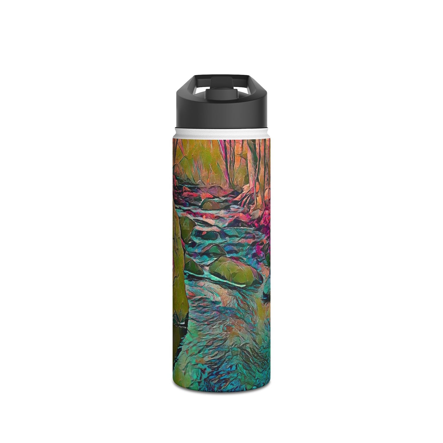 Custom Designed Stainless Steel Water Bottle Available In Three Sizes From The Scenery Series at Intriguing Vistas