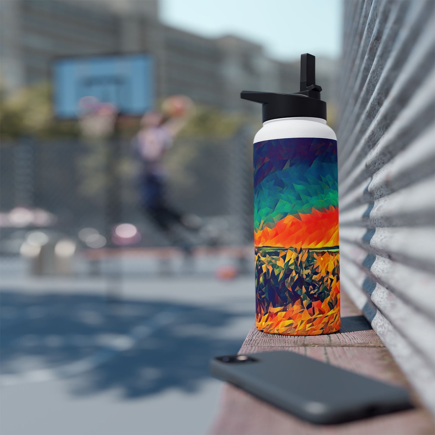 Custom Designed Stainless Steel Water Bottle Available In Three Sizes From The Night Sky Series at Intriguing Vistas