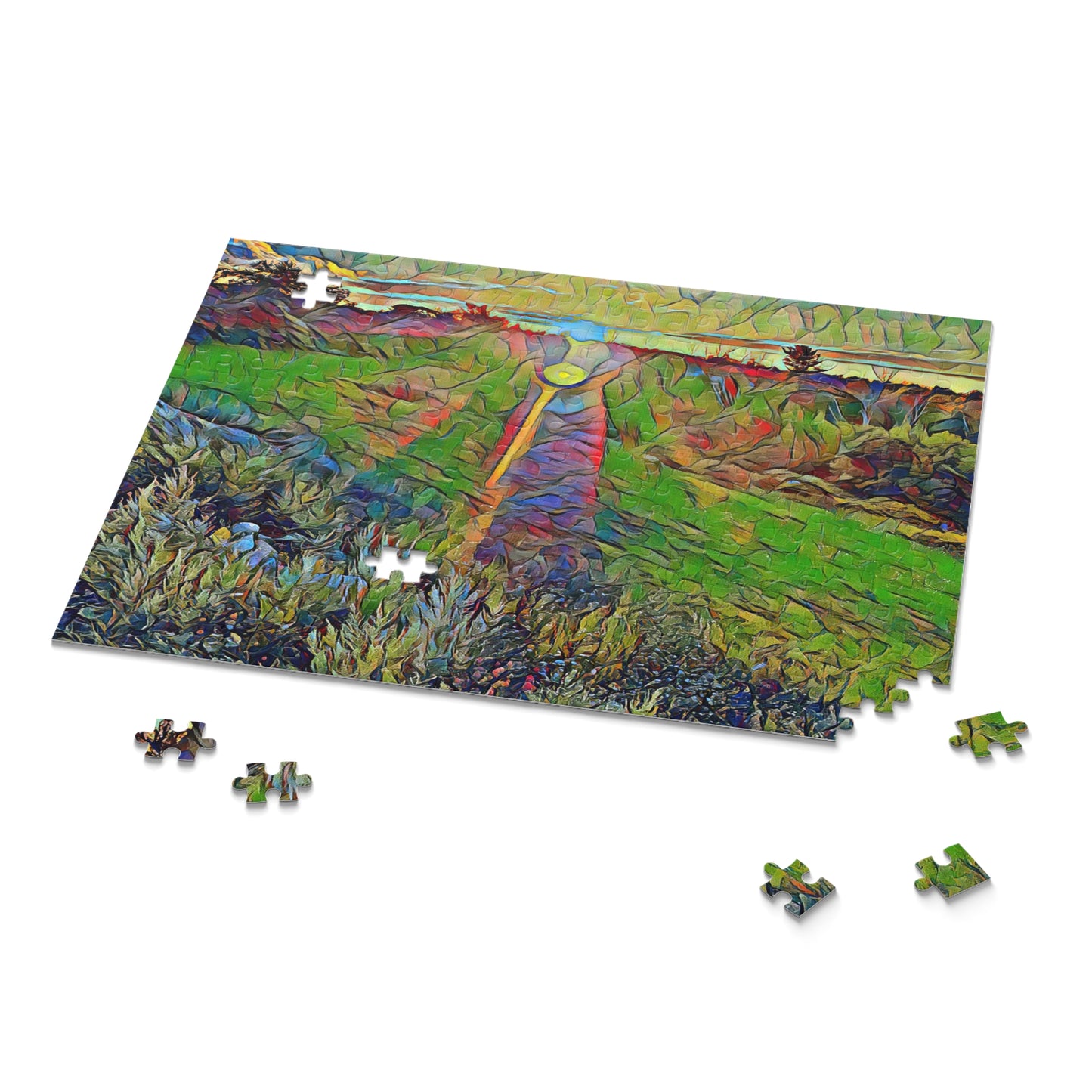Custom Jigsaw Puzzle Available in Three Sizes from the Sunset Series at Intriguing Vistas